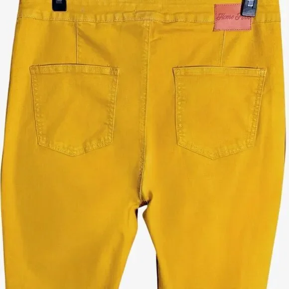 Mustard Yellow High Rise Flare Jeans | Stretch Boutique Denim | NWT | 16 - Picture 9 of 15